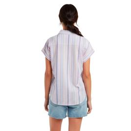 Womens Notations Dolman Sleeve Pocket Button Front Blouse