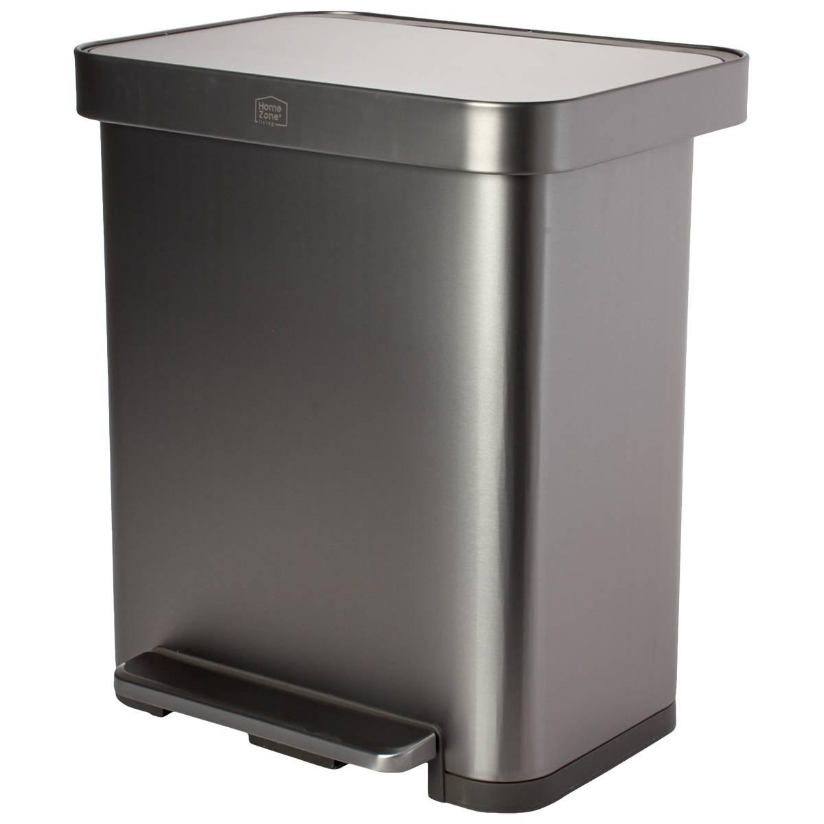 Home Zone Living 13 Gallon Stainless Steel Step On Trash Can