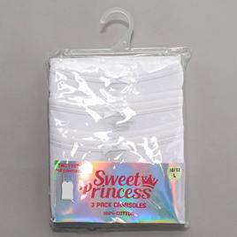 Girls (7-16) Sweet Princess 3pk. Solid Cami Undershirts
