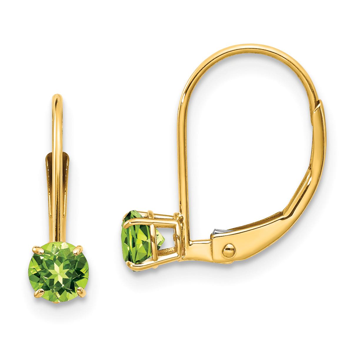Gemstone Classics(tm) 14kt. Gold Peridot Drop Earrings