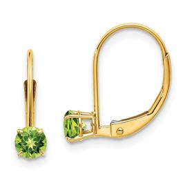 Gemstone Classics(tm) 14kt. Gold Peridot Drop Earrings