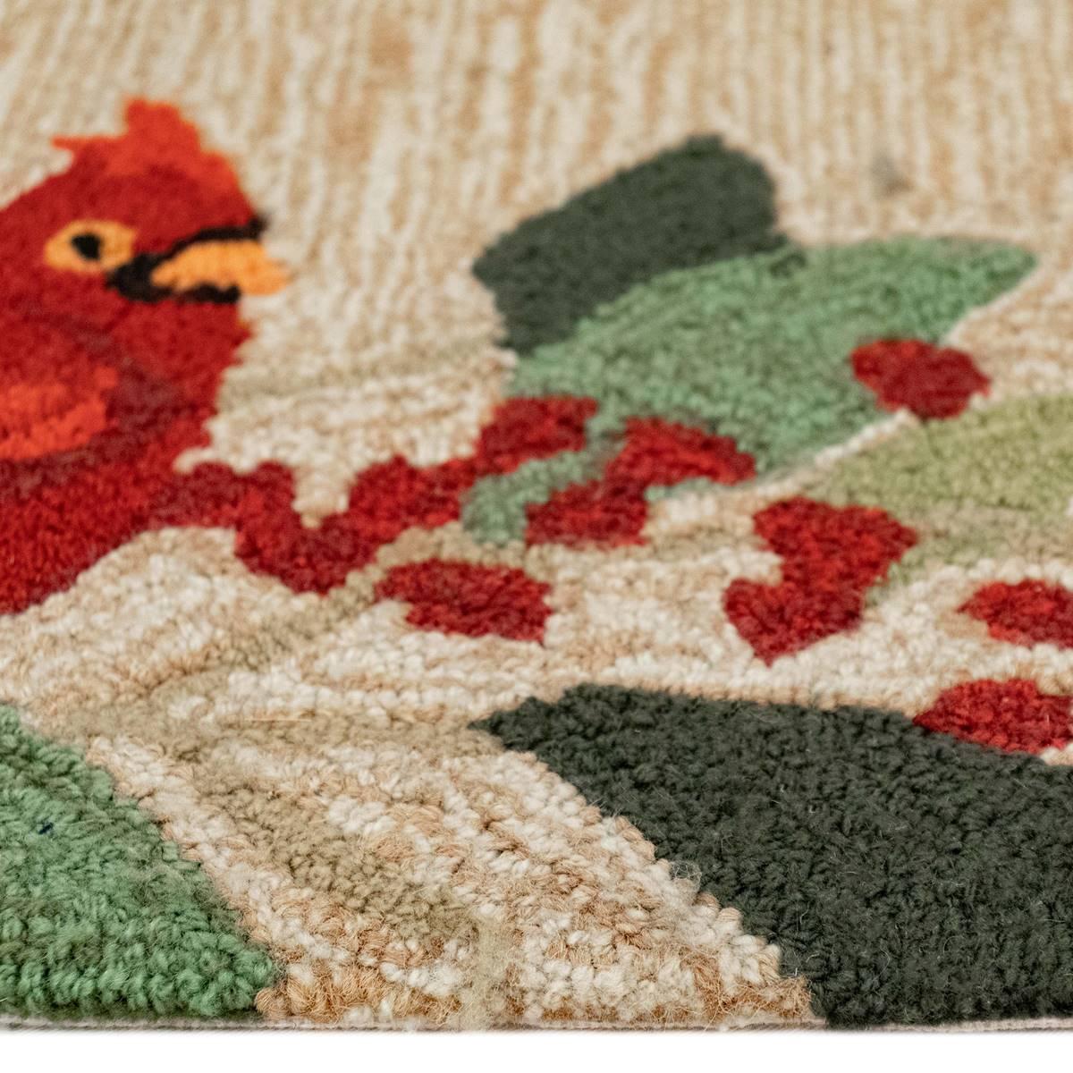 Liora Manne Front Porch Bird Border Indoor/Outdoor Round Rug