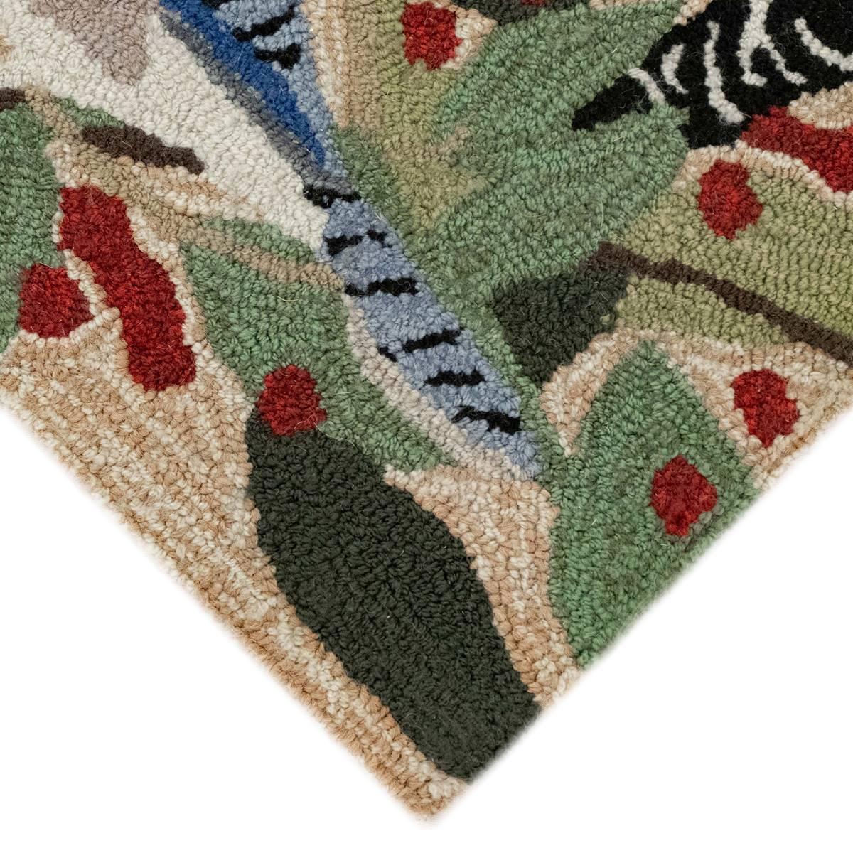 Liora Manne Front Porch Bird Border Indoor/Outdoor Round Rug