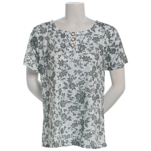 Plus Size Preswick & Moore® Short Sleeve Lace Bloom Rings Tee
