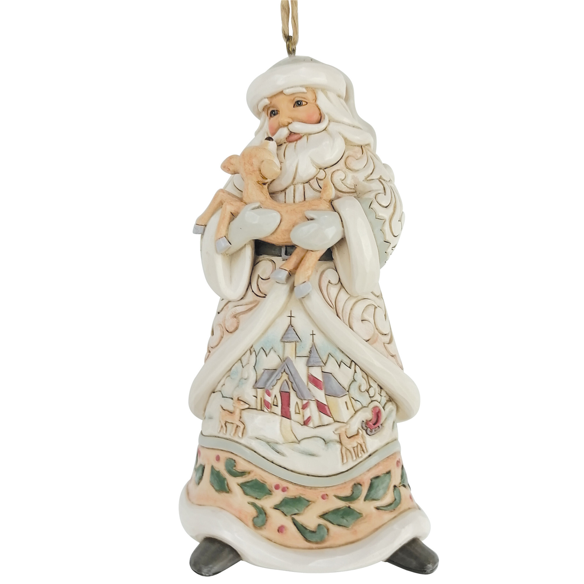 Jim Shore Heartwood Creek Santa with Fawn Christmas Ornament