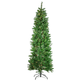 Northlight 7.5ft Pre-Lit Stillwater Spruce Pencil Christmas Tree