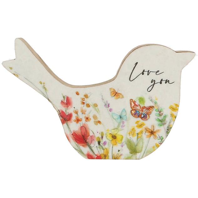 Pavilion Meadows of Joy Love You Bird Plaque