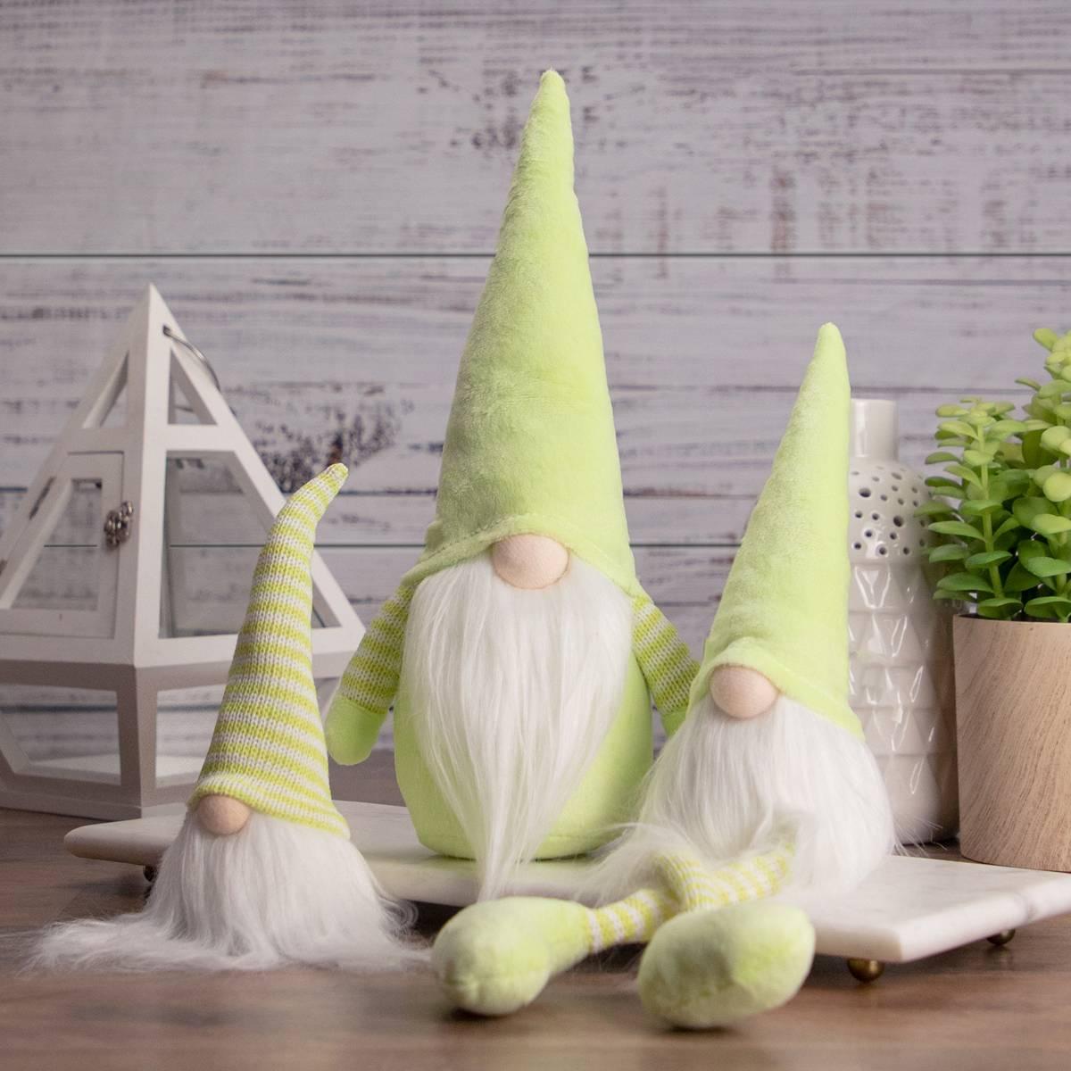Northlight Seasonal Lime Green & White Spring Gnome Figurine