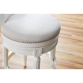 New Ridge Home Goods Chapman Bar-Height Swivel Barstool - White