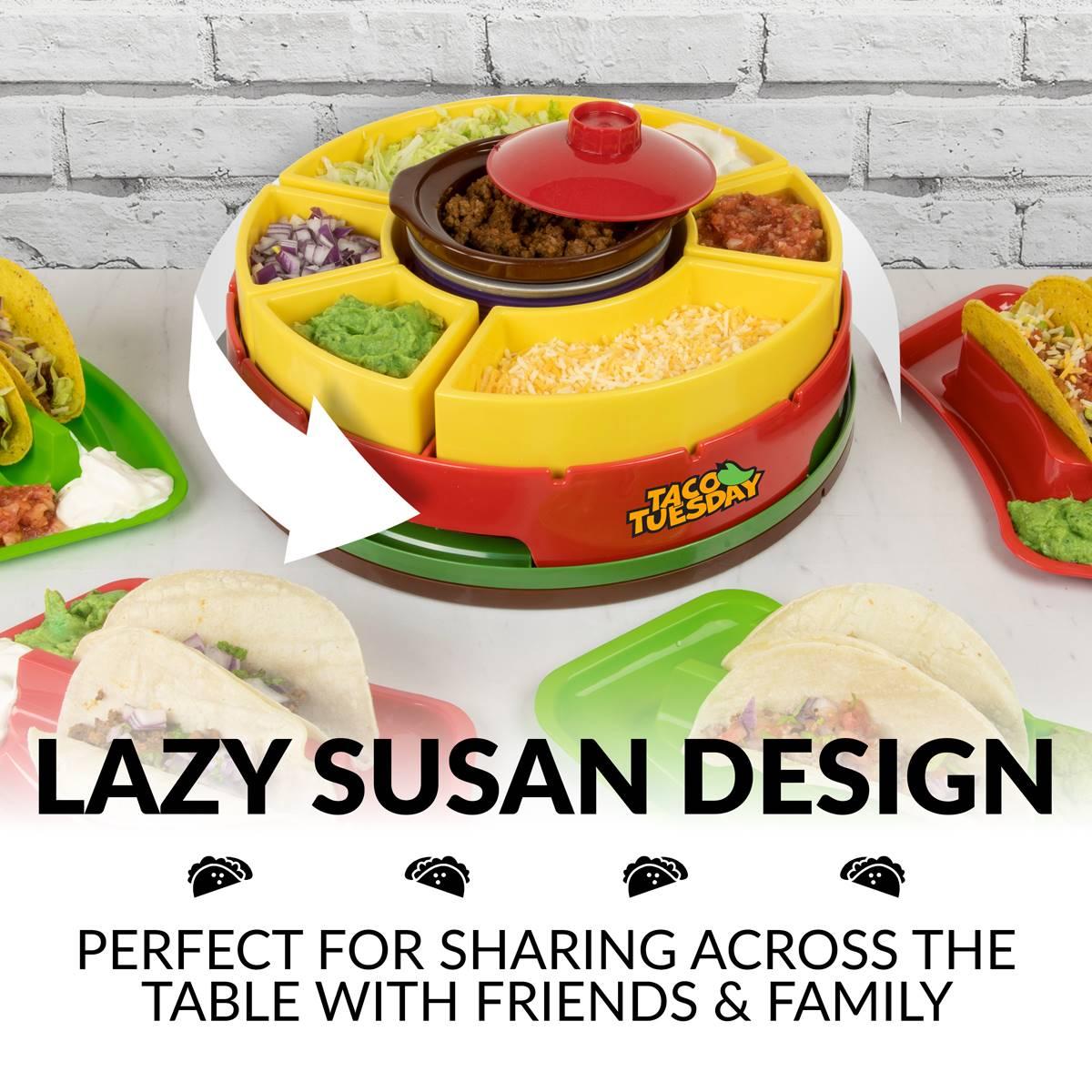 Nostalgia™ Taco Tuesday Lazy Susan Taco Bar