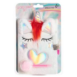 Girls Votum Heart/Unicorn Diary W/Pen