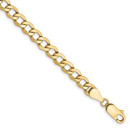 Gold Classics(tm) 5.25mm. 14k Semi Solid Curb Link Bracelet