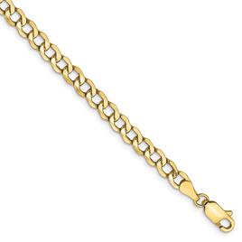 Mens Gold Classics(tm) 4.3mm. 14k Semi Solid Curb Link Bracelet