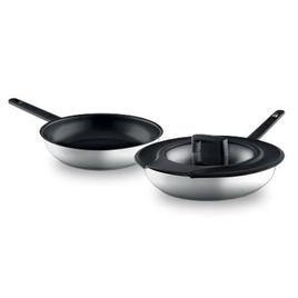 BergHOFF GEM 3pc. 18/10 Stainless Steel Frying Pan w/ Glass Lid