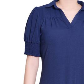 Petite NY Collection Elbow Sleeve Airflow Dress
