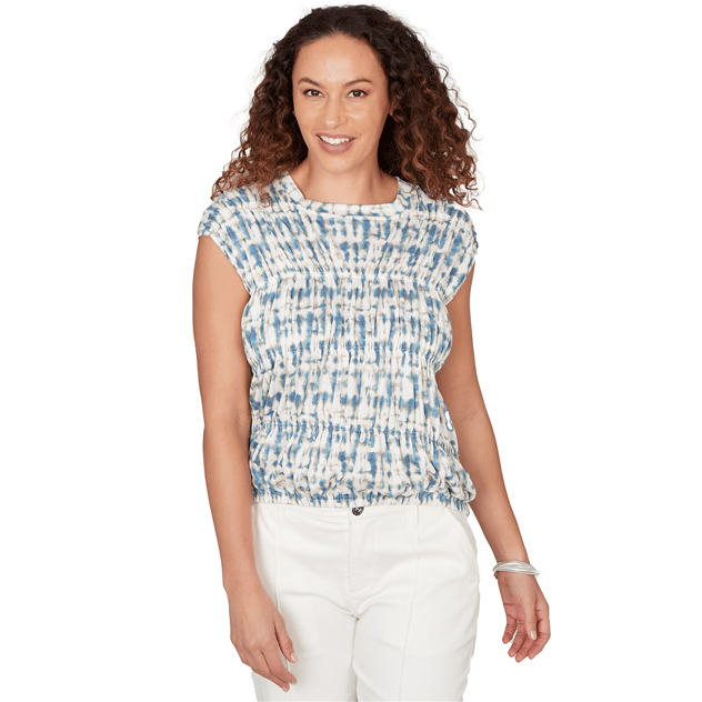Petite Skye’s the Limit Summer Spice Cap Sleeve Blouse