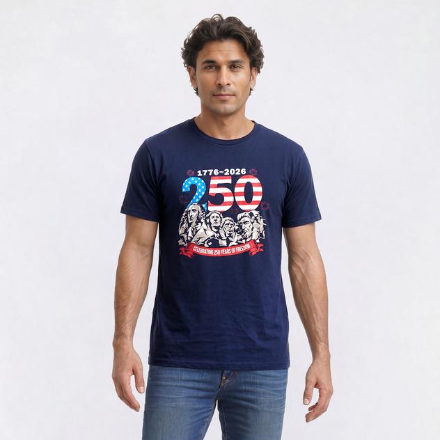 Mens Home of the Brave 250 Mount Rushmore Graphic Tee