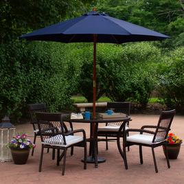Northlight Seasonal 9ft. Patio Market Umbrella with Wood Pole