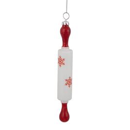 Northlight Seasonal 7.25in. Rolling Pin Glass Christmas Ornament