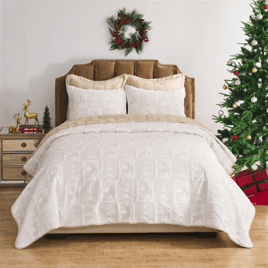 Greenland Home Fashions(tm) Novelty Holiday Matelasse Coverlet Set