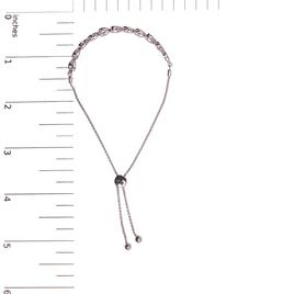 Haus of Brilliance Silver 1/10ctw. Diamond Heart Bolo Bracelet