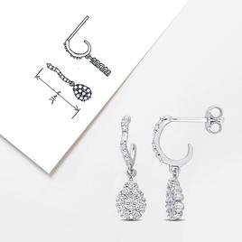 Sophia B 14kt. White Gold 2/5ct. Diamond Dangle Earrings