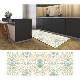 J&V Textiles Cloud Comfort Rustic Medallion Kitchen Mat