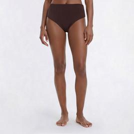 Womens Cupshe Solid Textured Classic High Waist Swim Bottom