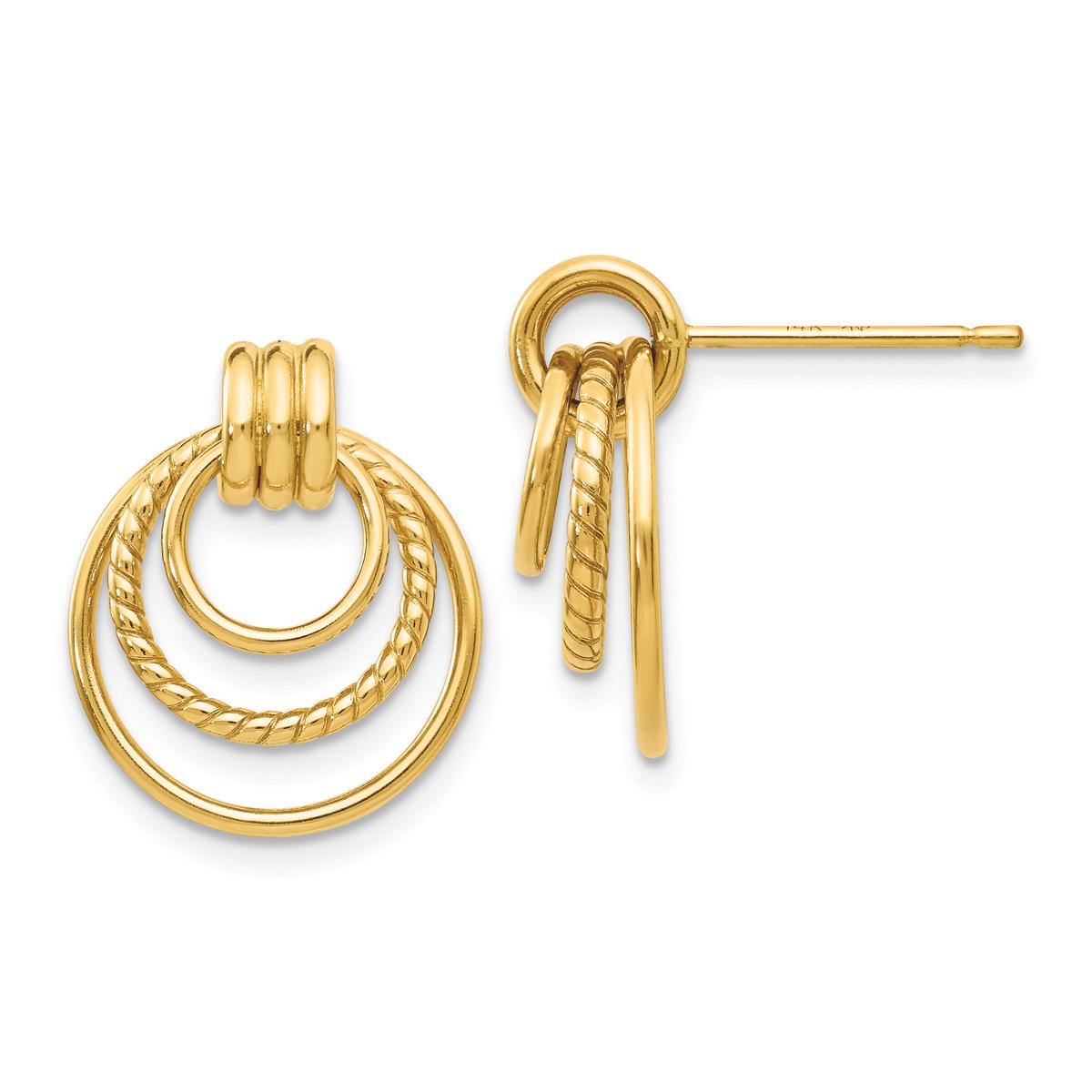 Gold Classics(tm) 14kt. Twist Fancy Stud Earrings