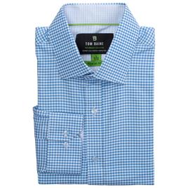 Mens Tom Baine Regular Fit Performance Dress Shirt - Blue Plaid