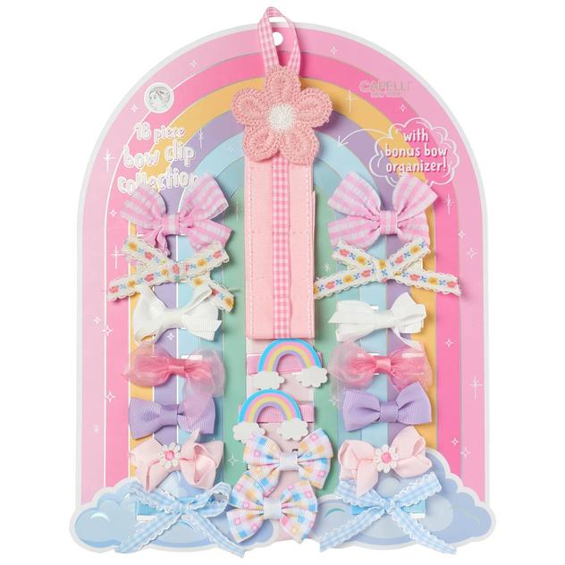 Baby Girl Capelli® New York 18pc. Floral Bow Clips & Organizer