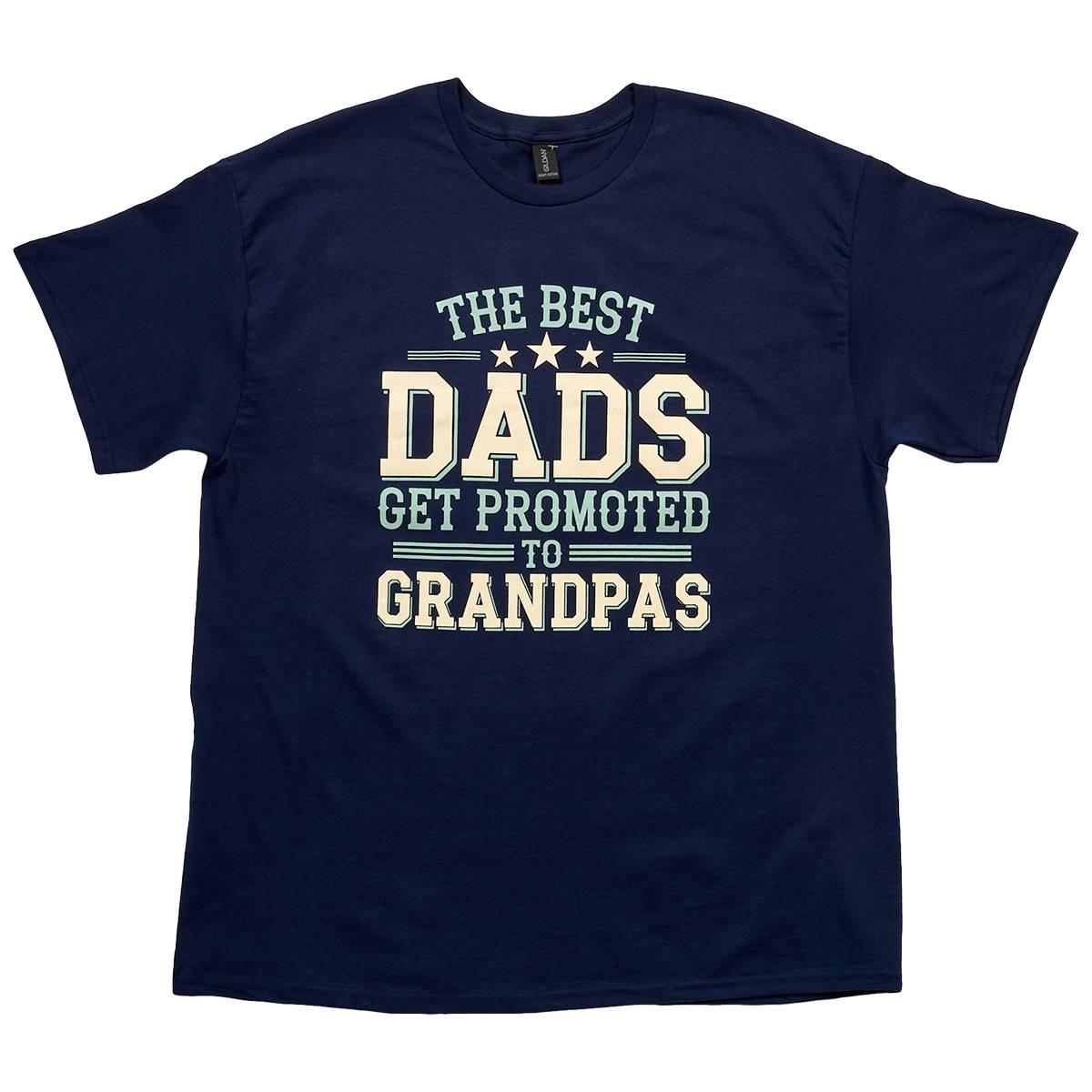 Mens Best Dads Get Promoted to Grandpa Short Sleeve Tee