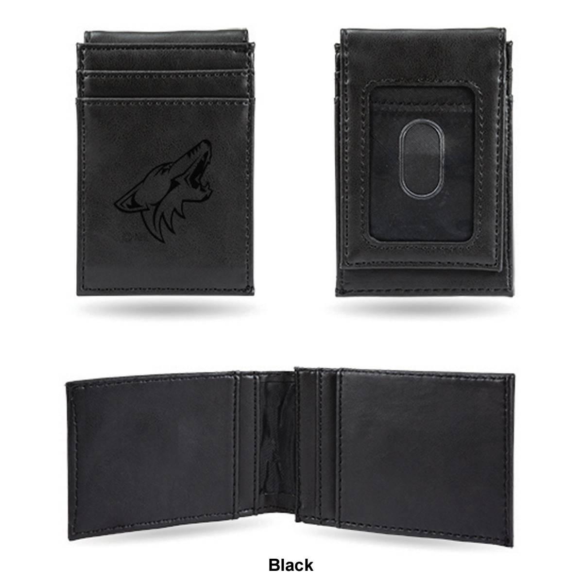 Mens NHL Arizona Coyotes Faux Leather Front Pocket Wallet