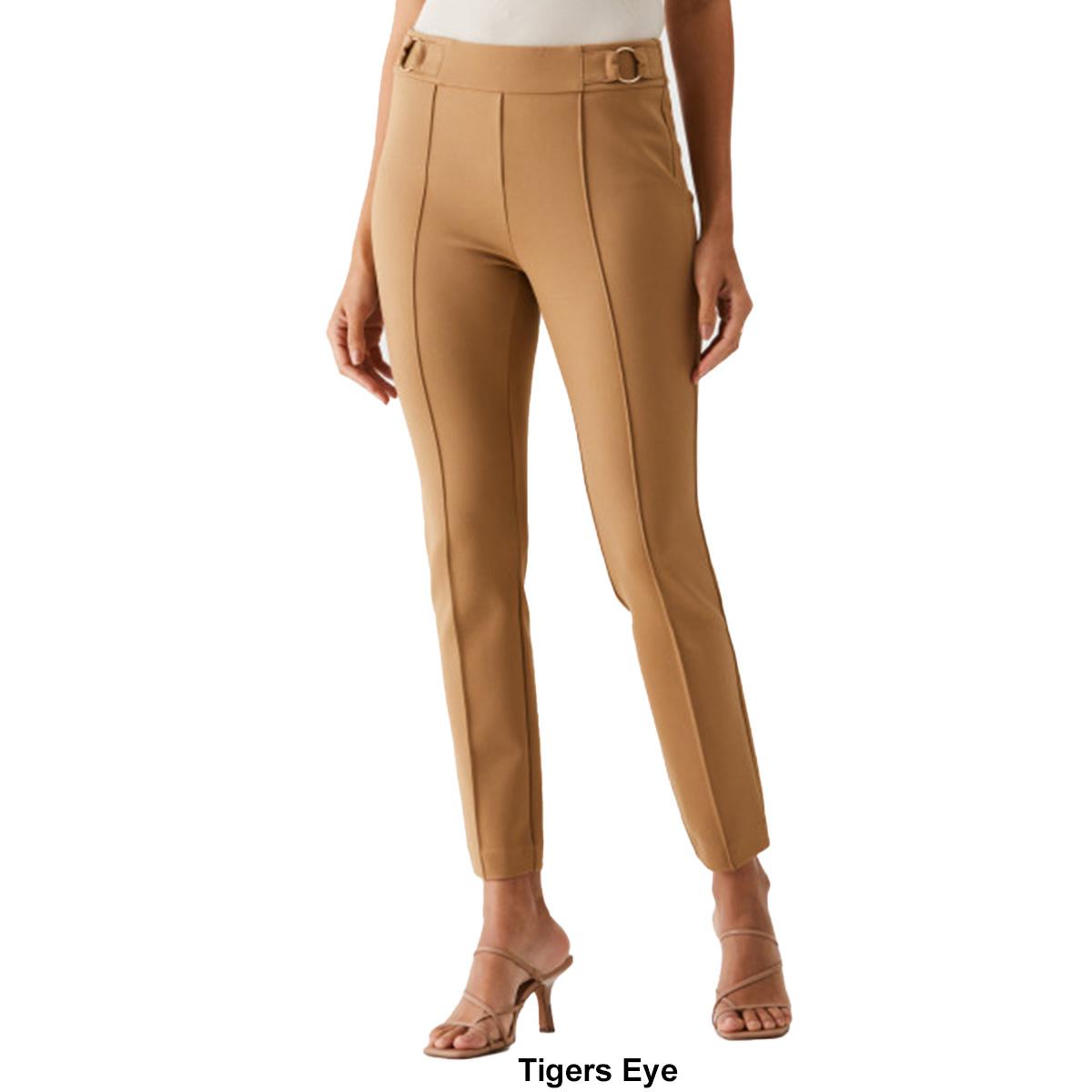 Womens Rafaella® Ponte Slim Ankle Dress Pants w/ Hardware