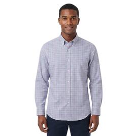 Mens Christian Aujard Regular Fit Plaid Dress Shirt - Grey/Pink