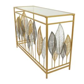 9th & Pike® Gold-Tone Metal Contemporary Console Table