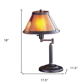 HomeRoots 18in. Grey Metal Candlestick Table Lamp
