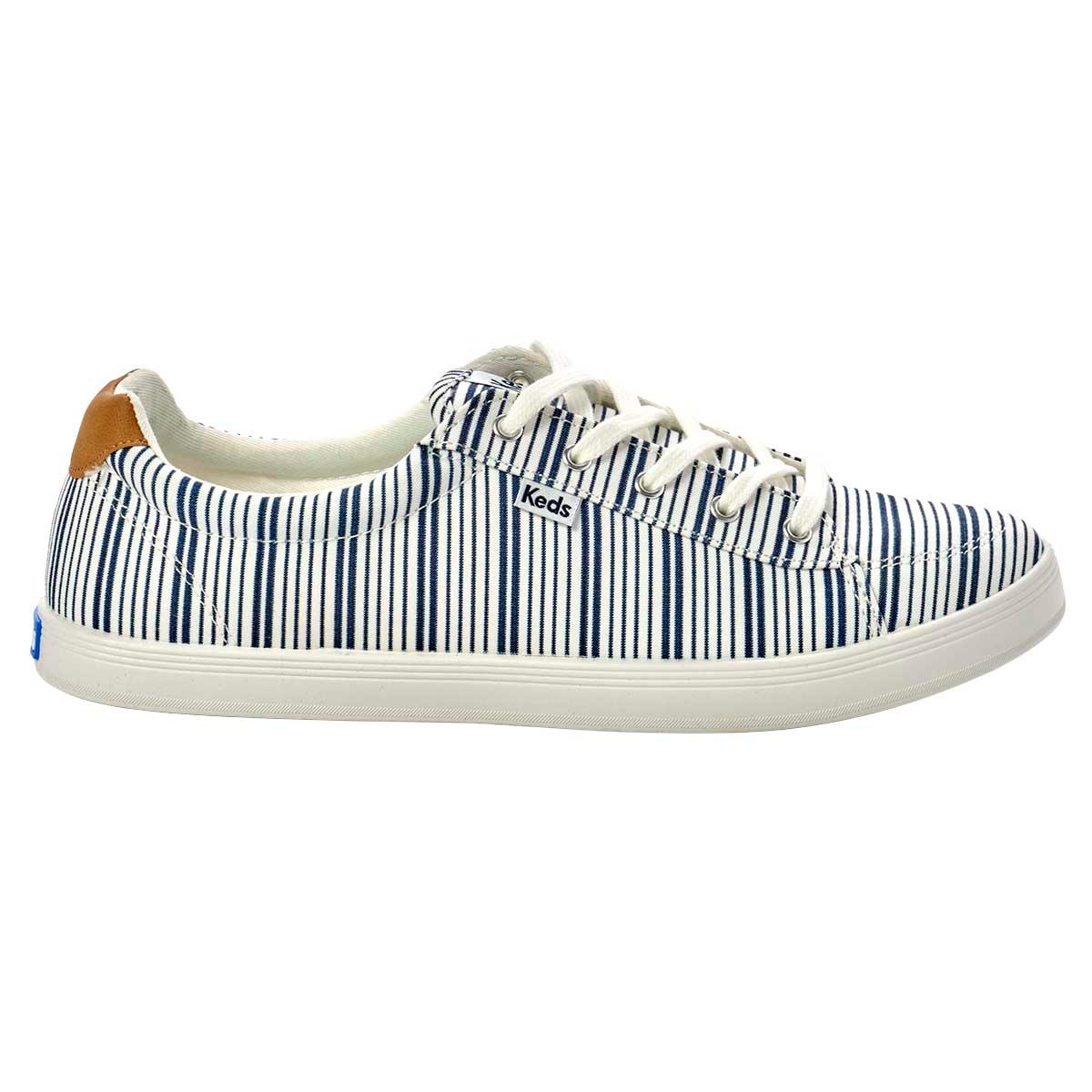 Womens Keds Crest-1 Striped Canvas Casual Shoes