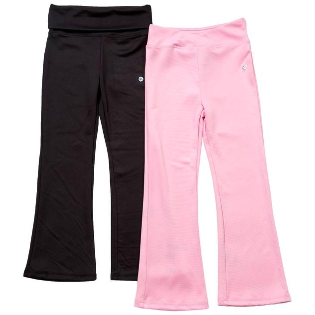 Girls (4-6x) RBX 2pk. Crossover & Rollover Waist Flared Leggings