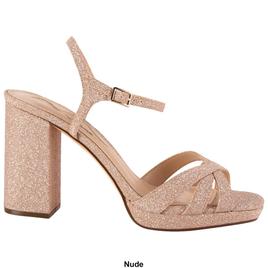 Womens Nina Selma Block Heel Glitter Sandals