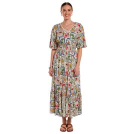 Womens Madison Hudson Fruit Lace V-Neck Midi Dress