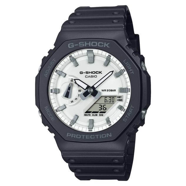 Mens G-Shock Analog-Digital White Dial Slim Watch - GA2100WD-1A