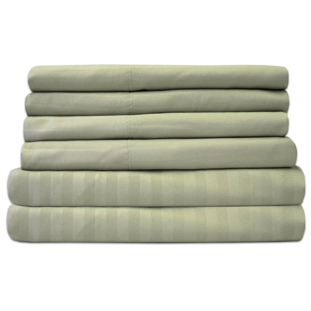 Sweet Home Collection 6pc. Embossed Stripe Microfiber Sheets