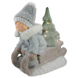 Northlight Seasonal 15in. Lighted Boy on a Sled Christmas Figure
