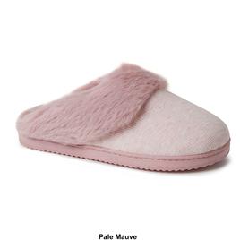 Womens Dearfoams® Dahlia Rib Knit Scuff Slippers