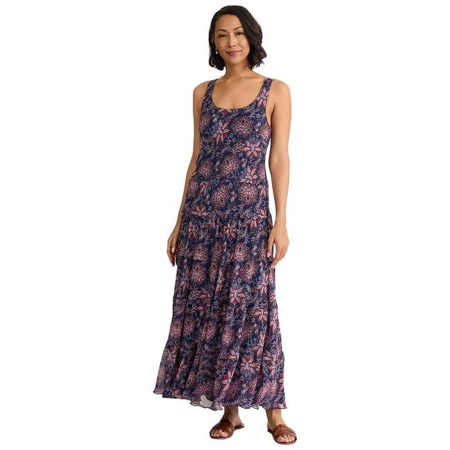 Petite Jones New York Sleeveless Floral Tier Maxi Dress