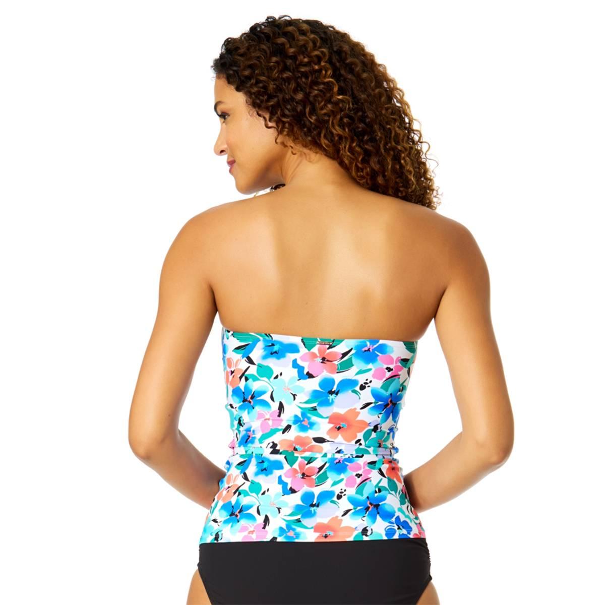 Womens Anne Cole Fiore Floral Strapless Tankini Swim Top