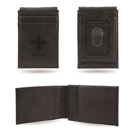 Mens NFL New Orleans Saints Faux Leather Front Pocket Wallet
