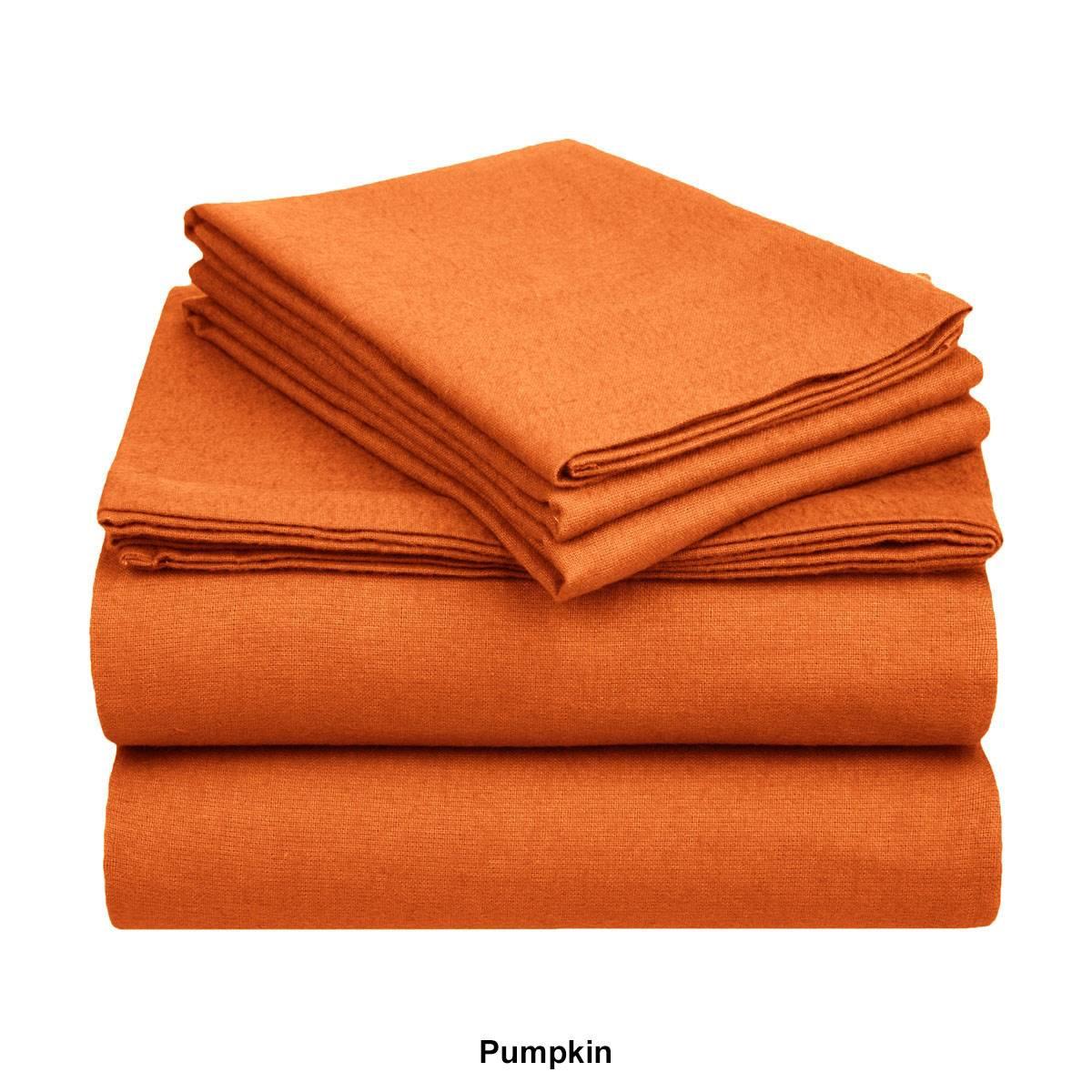 Superior Solid Cotton Flannel Deep Pocket Sheet Set