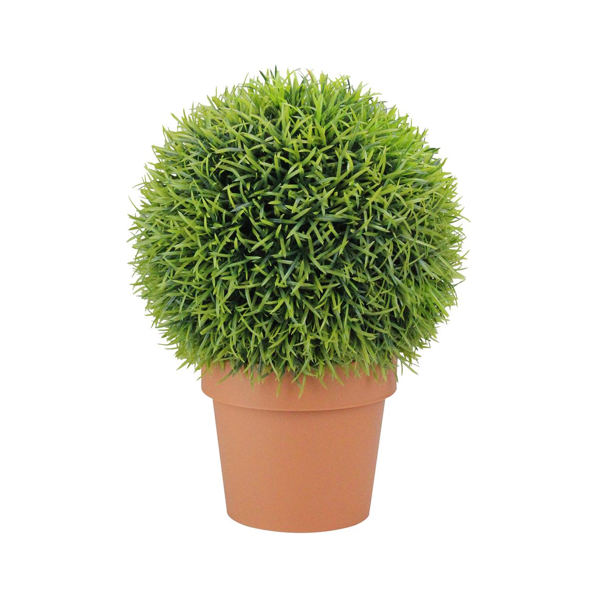 Northlight 18in. Potted Artificial Pine Ball Topiary Plant